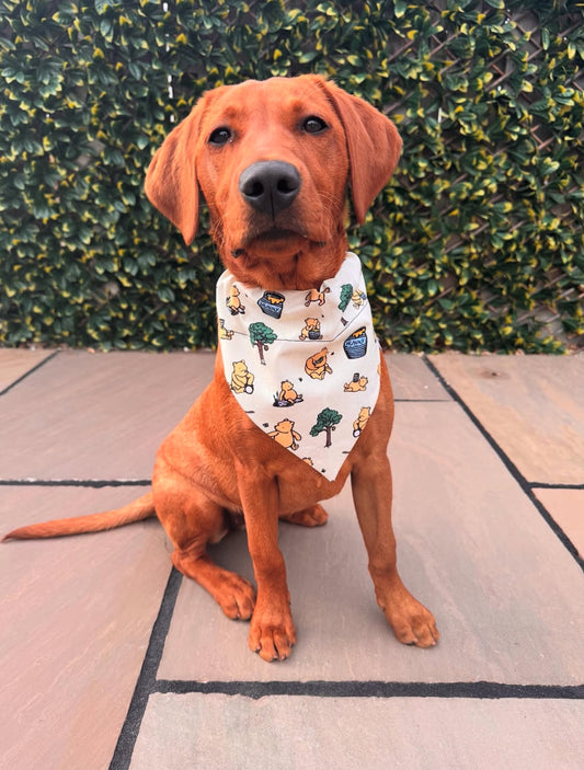 Dog Bandana - Pooh’s Hunny Hideaway - Beige