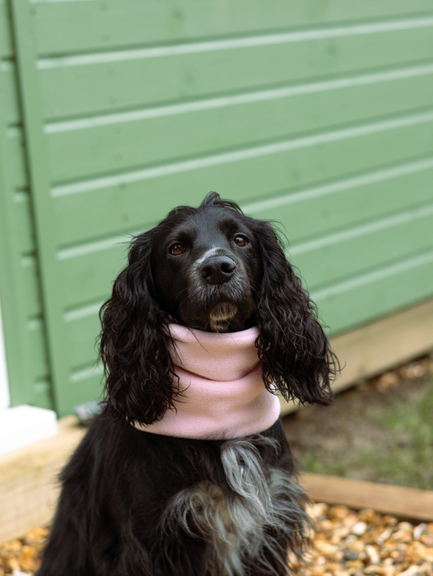 Handmade Polar Fleece Dog Snood - Baby Pink