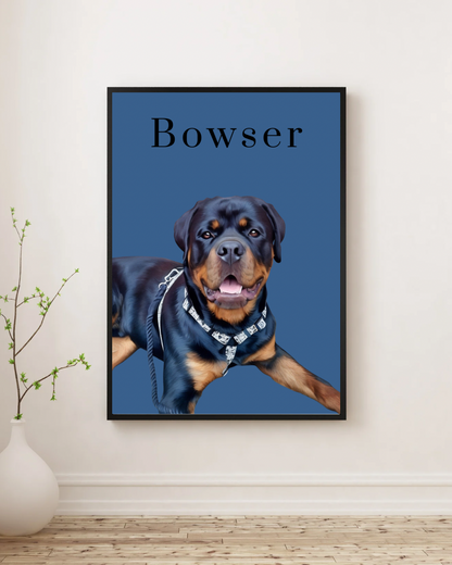 Personalised Pet Portrait - Midnight