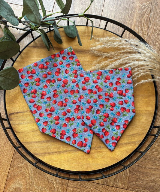 Dog Bandana - Berry Blue Garden