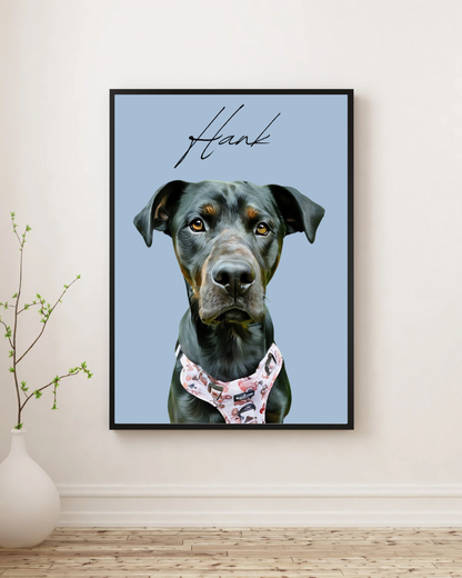 Personalised Pet Portrait - Baby Blue