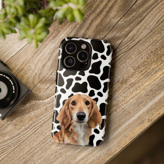 Personalised Pet Phone Case - Cow Print