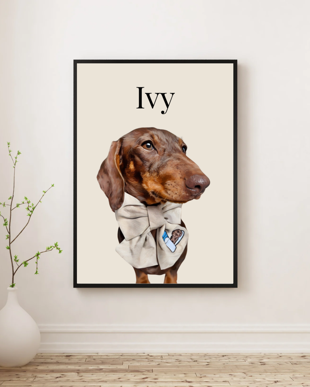 Personalised Pet Portrait - Beige