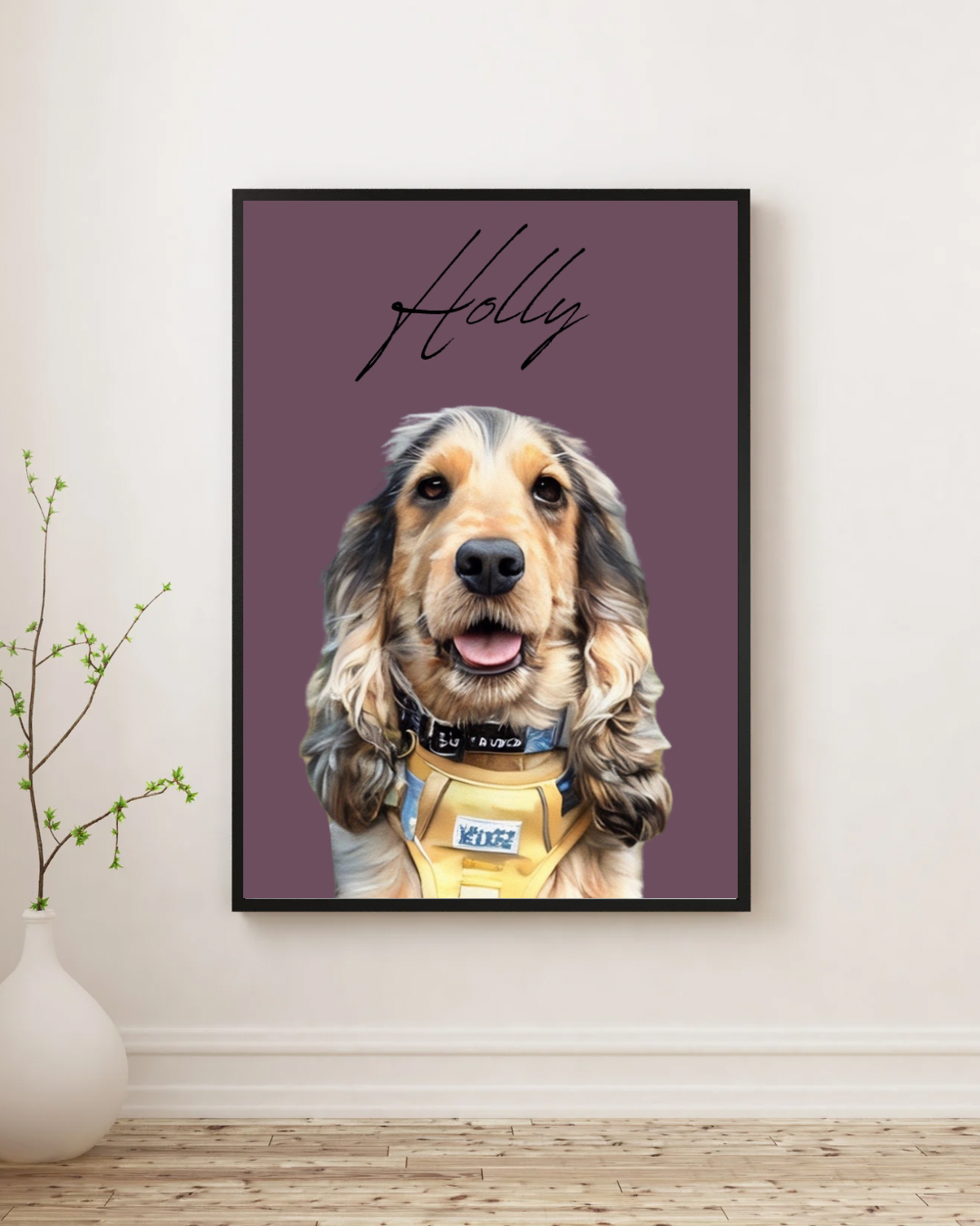 Personalised Pet Portrait - Mulberry