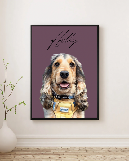 Personalised Pet Portrait - Mulberry