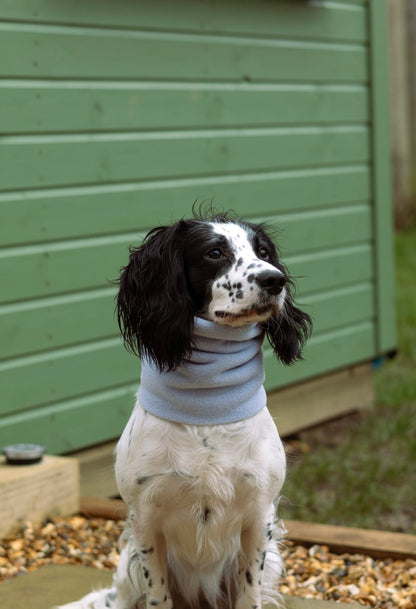 Handmade Polar Fleece Dog Snood - Baby Blue