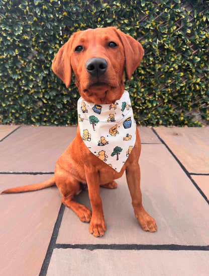 Dog Bandana - Pooh’s Hunny Hideaway - Beige